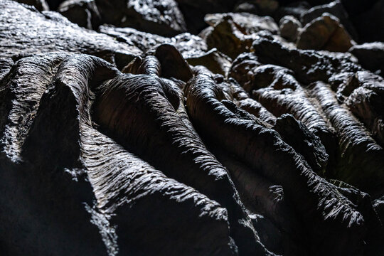 Ropy Pahoehoe Lava Lava Tube Craters of the Moon Idaho