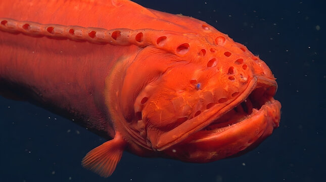 flabby whalefish extreme closeup