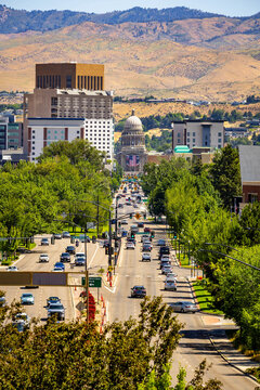 Boise Downtown Skyline Capitol Boulevard View