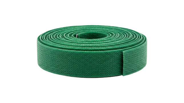 Green Velcro Hook and Loop Fastener Tape Roll Isolated.