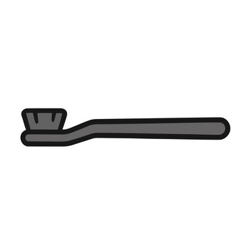 Toothbrush Side Flat Vector Icon