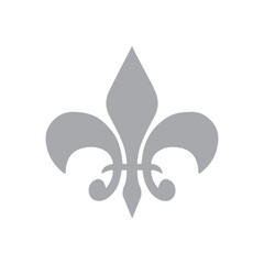 Grey Fleur-de-lis Symbol © umi