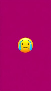 Emoji face transforming close-up between dramatic reactions, supporting reaction stickers, social media comments, anger response, chat messaging, meme captions, and entertainment app media use.