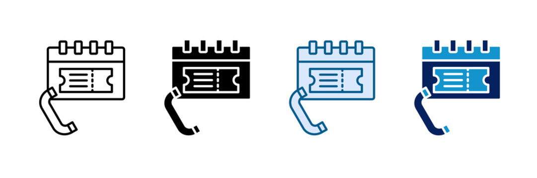 Reservation Icon Set Multiple Style Collection