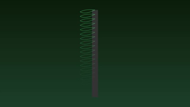 Future trends beyond 2030 abstract motion with growing spiral line animation 4k growth
