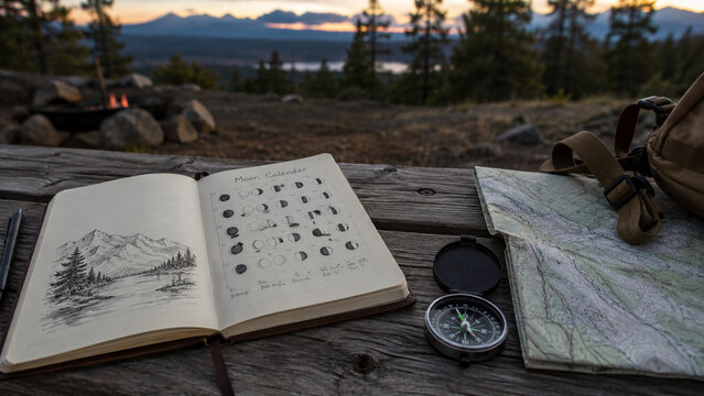 Lunar Calendar for Travel Journal