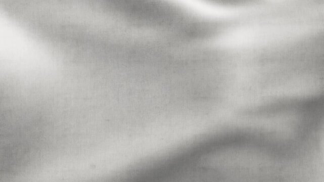 The worn fabric of a fluttering white flag, filling the entire frame