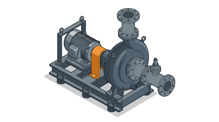 Detailed 3D rendering of an industrial steam locomotive engine component. © Bismillah