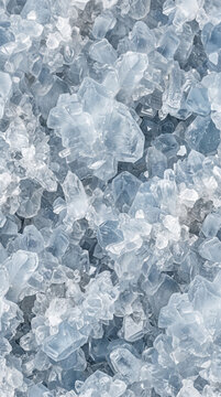 Light blue celestite crystal cluster macro background &mdash; pale blue quartz mineral geode texture for holistic wellness or organic skincare backdrop