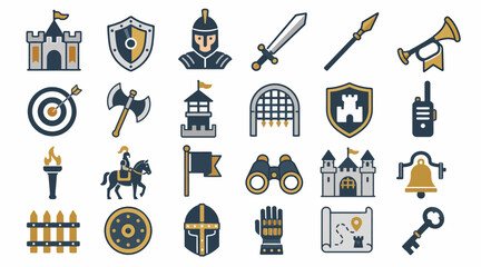 Medieval Fantasy Icons and Symbols Collection. © Dian
