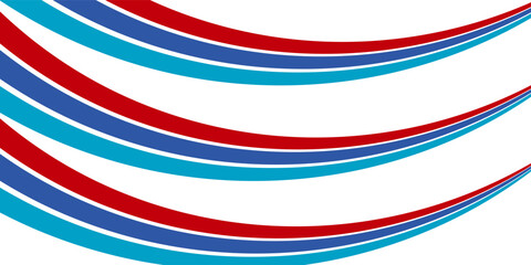 Obraz premium Abstract Red Blue Curved Ribbons And Wavy Stripes Background For Modern Design