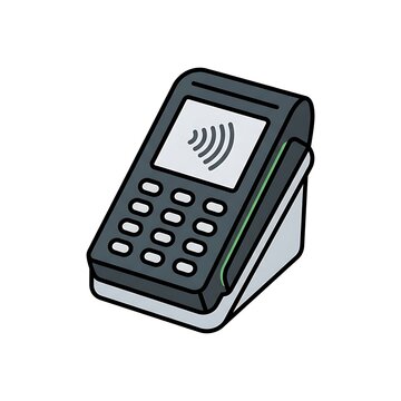 Processing contactless payment on a digital NFC reader in a modern style