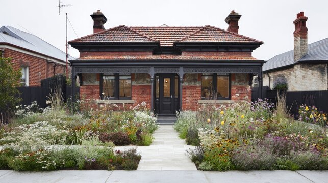 Entrance View of Australian Suburban House