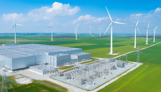 Wind Farm Powered AI Data Center