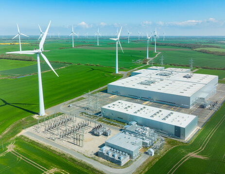 Wind Farm Powered AI Data Center