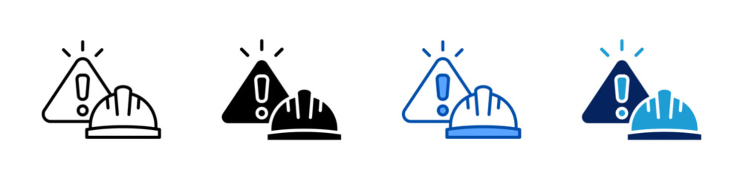 danger warning icon set multiple style collection