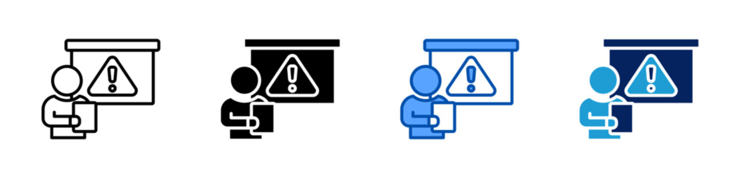 training icon set multiple style collection