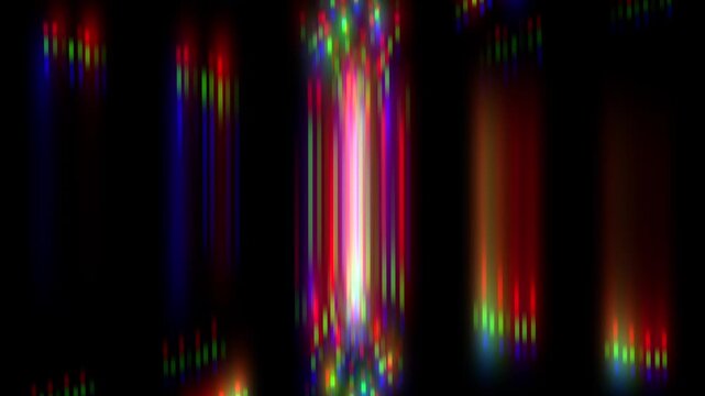Bright glowing and colorful blurry light particles and blob shapes animation