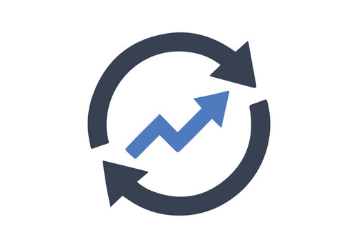 Continuous Improvement and Iterative Growth Cycle Icon