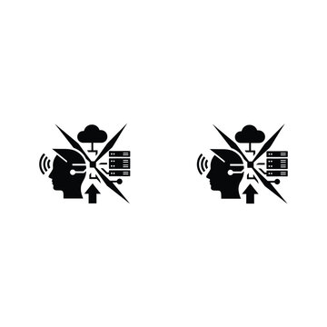 No data transfer between two human figures with block communication, restrict access
