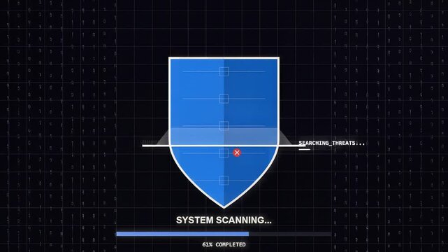 Cyber Security System Scan and Threat Removal Interface Screens