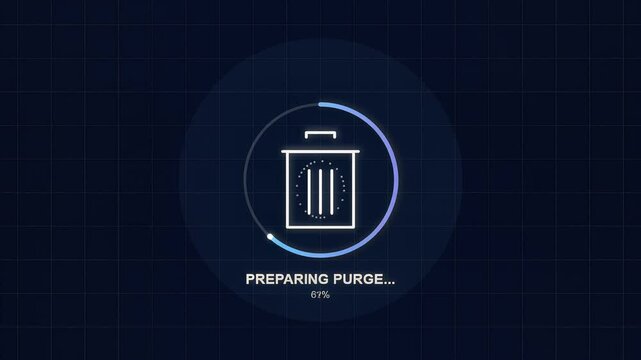 Data Purge and Digital Cleanup UI Interface Sequence