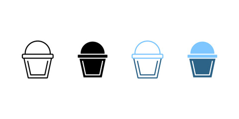 cleaning water bucket icon set multi style © SARMANICON