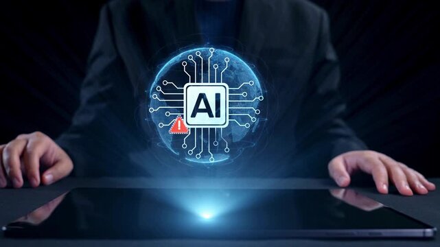 AI interface showing prompt error warning and system alert. AI prompt failure can lead to incorrect output or hallucination. Managing AI prompt error is crucial in safe AI deployment. Elide