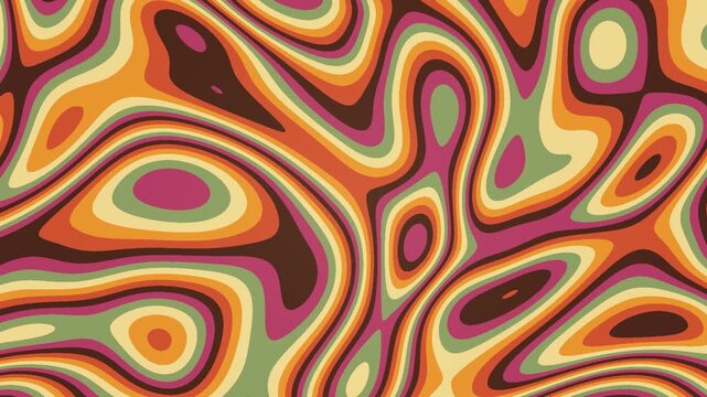 Retro Pastel colorful. Retro colorful pastel wavy abstract psychedelic liquid swirl background