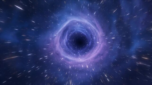 Cosmic wormhole space tunnel purple galaxy star field deep space light speed vortex sci fi abstract background universe journey and glowing purple vortex create dynamic space tunnel swirl vortex deep