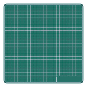 Flat Design Green Craft Cutting Mat Grid Background