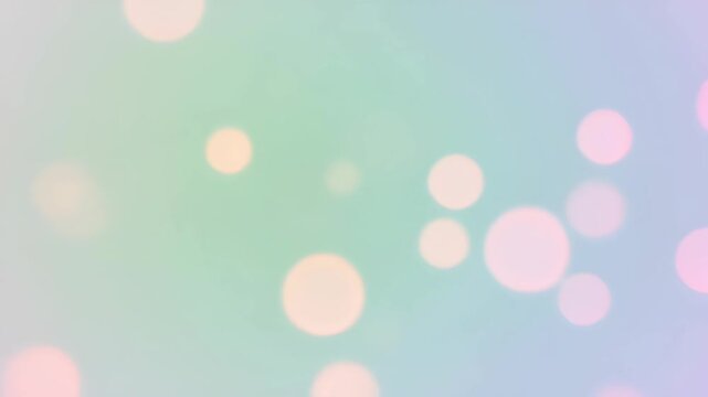 Abstract green bokeh pastel background with soft light glow, blurred circle shapes, calm glow, dreamy blur, elegant decorative texture for SEO friendly decorative design and background use