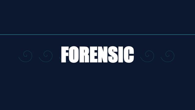 Forensic science digital background, with animated data, wave and text, overlay for crime, investigation and criminal, justice animation 4k