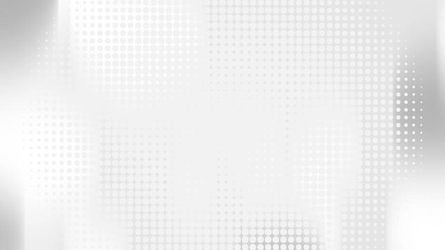 Abstract white grey halftone dotted pattern background for modern designs. Suitable for website backgrounds, digital artworks, and print materials.