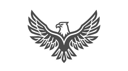 Fototapeta premium Black and white eagle logo symbol.