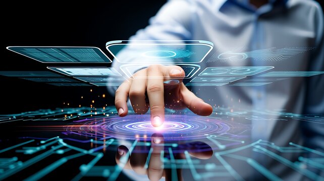 powerful computer processor microchip with the word representing artificial intelligence, AI technology