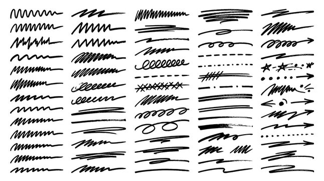 Handwritten calligraphy practice sheets with black ink strokes on white paper background