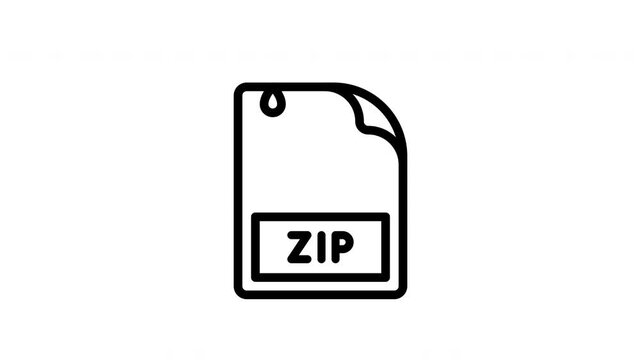 zip minimalist stroke animation