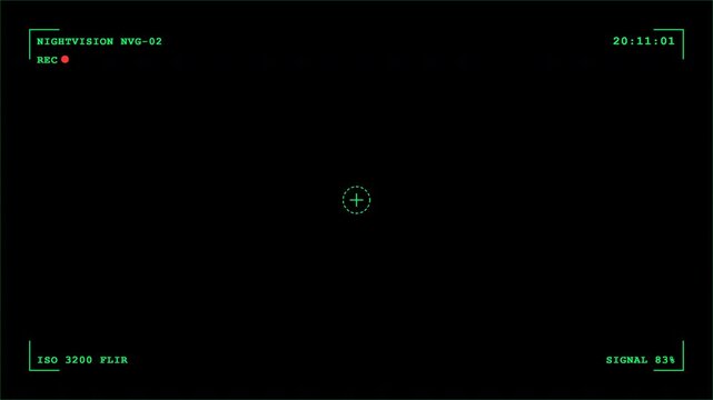 bodycam recording screen night vision green flir thermal camera display loop 4K