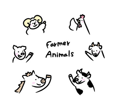 牧場の動物たち Farmer Animals 