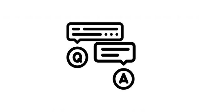 chat minimalist stroke animation