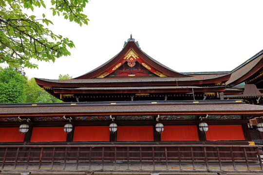  Kitano Tenman gu Shrine with 10th-century origins featuring in Kamigyo Ward, Kyoto, Japan