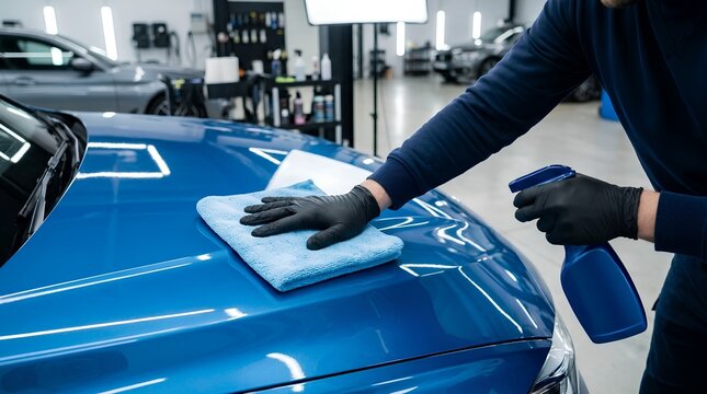 Professional Car Polishing Service with Electric Buffer Machine
