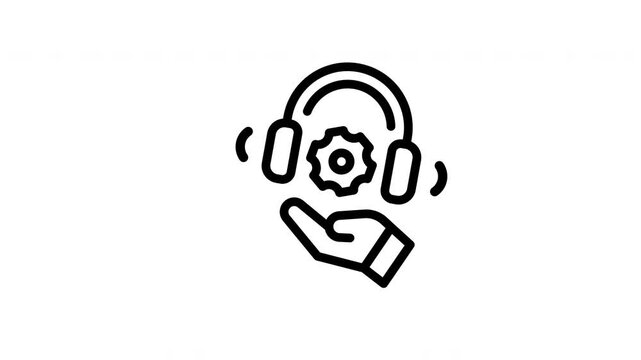 technical support minimalist stroke animation