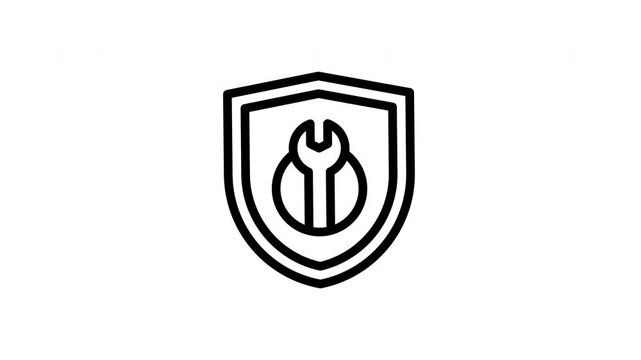 wrench minimalist stroke animation