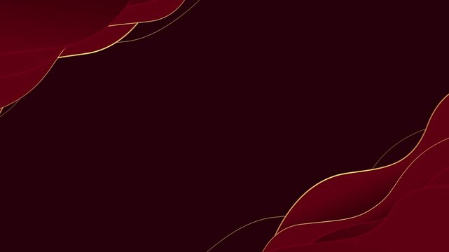 Abstract Red Golden Wavy Background Loop