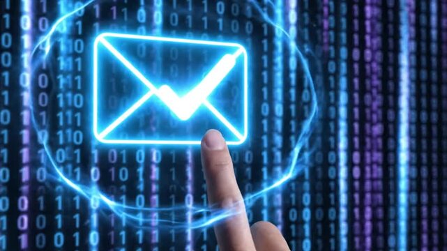 Interactive digital communication engaging touchpoints with email icons