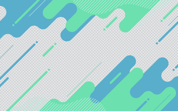 Abstract Teal and Green Organic Fluid Shapes Background with Copy Space Frame