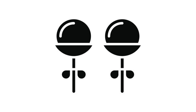 Imagine prompt lollipop candy flat icon illustration