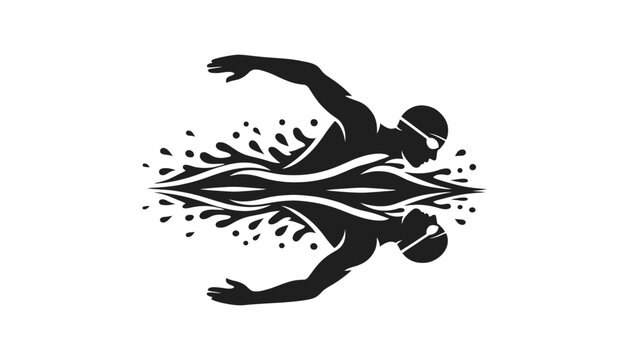 Imagine prompt swimmer performing front crawl stroke